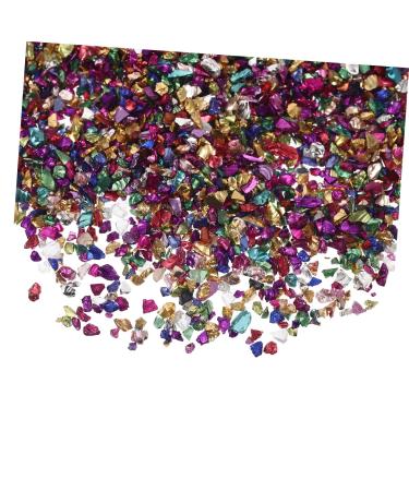 FOYTOKI 1 Glass Chip Nail Art Stone DIY Charm Fillers Manicure DIY Accessories Nail Art Rhinestones Glass Charms Filling DIY Fillers Epoxy Charms Glass Epoxy Fillers Manicure Fillers 0.5X0.3cm Colorful