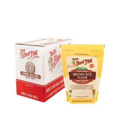Bob's Red Mill Organic Brown Rice Flour, 24-ounce (Pack of 4) 1.5 Pound (Pack of 4)