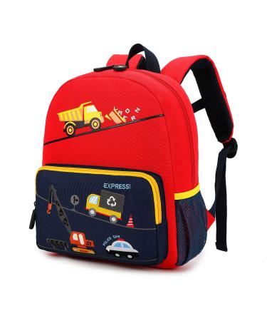 willikiva Car Dinosaur Kids Toddler Backpack for Boys and Girls Children Waterproof Preschool Bag(Bus)