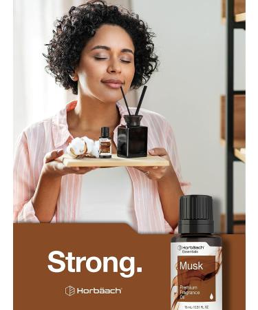 Horbaach Musk Fragrance Oil 0.51 fl oz - Premium Grade for Diffusers, Candles, Soap Making - DIY Projects & More - Buy Online on SooperMarket.com
