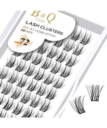 72 PCs DIY Individual Eyelashes for Beginners - Reusable Wispy & Fluffy Extensions (B03 D-12mm) - Perfect for At-Home Applications - Buy Online on SooperMarket.com