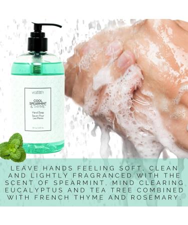 Buy Vitabath Cool Spearmint & Thyme Hand Soap - Nourishing Cleansing Moisturizing 16 oz | Cruelty-Free Gluten-Free Paraben-Free - International Shipping Available - Buy Online on SooperMarket.com