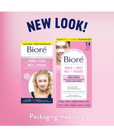 Bior Deep Cleansing Pore Strips Mixed Value Pack for Instant Pore Unclogging and Blackhead Removal (14 Count) Face + Nose 1 count (Pack of 14) - Buy Online on SooperMarket.com