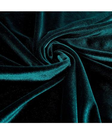 Stretch Velvet Hunter Green  Fabric by the Yard Cut by the Yard Hunter Green - Buy Online on SooperMarket.com