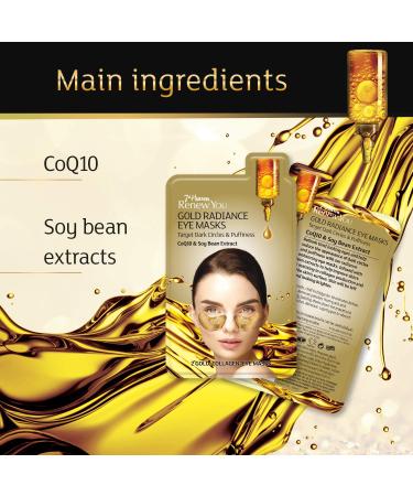 7th Heaven Renew You Gold Radiance Eye Masks - Revitalize & Brighten | International Shipping Available - Buy Online on SooperMarket.com