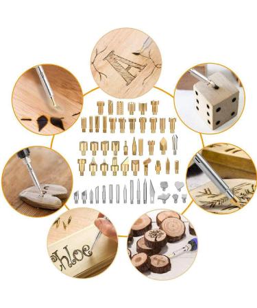 56-Piece Wood Burning Pyrography Pen Accessories Set for DIY Crafts - Buy Online on SooperMarket.com