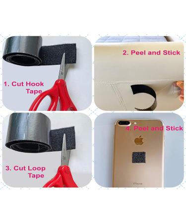 Self-Adhesive Hook and Loop Tape - 15ft x 2 inch Wide - Heavy Duty Sticky Back Tape Fastener Roll - 15ft x 2in - Buy Online on SooperMarket.com