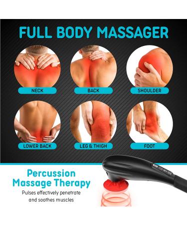 Handheld Back Massager with Heat - Cordless Electric Percussion Full Body Massager - Buy Online on SooperMarket.com