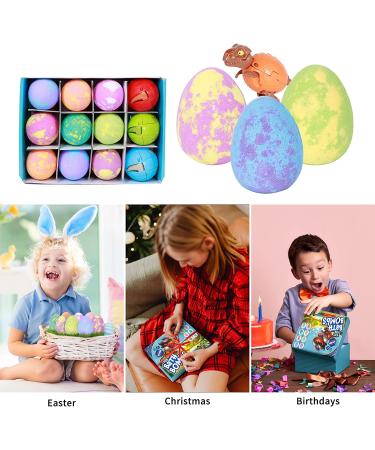Dino Egg Bath Bomb Kit for Kids - Organic Natural Bubble Bath Fizz with Dinosaur Toy - Perfect Birthday & Holiday Gift - Buy Online on SooperMarket.com