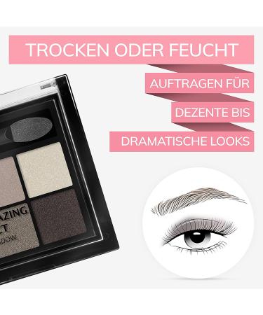 Manhattan Eyemazing Effect Eyeshadow Palette - 4 Shimmering Shades for Smokey Eyes - Rosy Wood 95C - International Shipping Available - Buy Online on SooperMarket.com