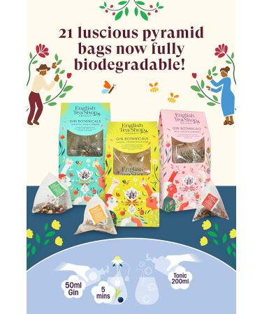 English Tea Shop Organic Gin Botanicals - Multi pack of 3 different types of Natural Botanical Blends - Buy Online on SooperMarket.com