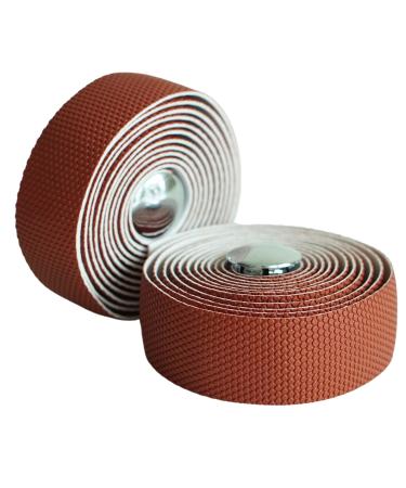 Vincita Comfort Road Bike Handlebar Tape - Bike Bar Tape with Bar Plug - Made from Pu and Eva Material - Comfortable and Shock Absorbing (Brick)