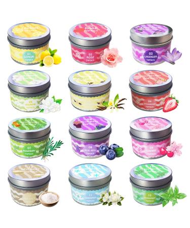12 pieces of fragrance candles gift set topsics 3.2oz fragrance candle set for women natural soy wax aromatherapy candles set for Mother's Day Christmas Valentine's Day