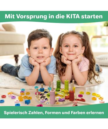F rster Xaver 2-in-1 Learning Watch | Montessori & Waldorf Toys for 3+ | Educational Wooden Sorting Games - Buy Online on SooperMarket.com