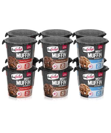 FlapJacked Mighty Muffins Chocolate Lovers Variety 12 Pack | 20g Protein + Probiotics - Buy Online on SooperMarket.com