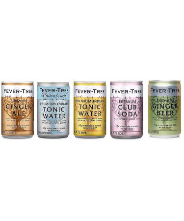 Fever-Tree Premium Sparkling Tonic Water Variety Pack - 15 Cans (5.07 Fl Oz) | No Artificial Sweeteners, Flavorings, or Preservatives - Buy Online on SooperMarket.com