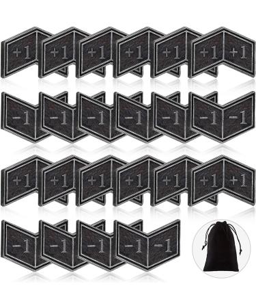 40 Pieces Metal Counters Counter Tokens Silver Metal Tokens Compatible with MTG Card Game Accessory