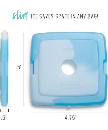 Cool Coolers by Fit + Fresh - Slim Reusable Ice Packs (4PK) for Lunch Boxes, Camping, & Beach Coolers - Long-Lasting Blue - Buy Online on SooperMarket.com