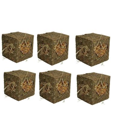 6 Pack ROSEWOOD SMALL ANIMALS GUINEA PIGS RABBITS MEDIUM HAY CUBE TREAT TOY BOREDOM BREAKER