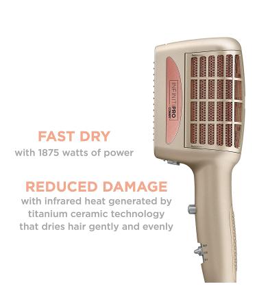 Conair INFINITIPRO 4-in-1 Frizz-Free Styling Dryer - 1875W - ChampagneRose Gold - Buy Online on SooperMarket.com