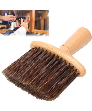 Large Barber Hair Cutting Brush with Wooden Handle Barber Face Brush for Face Neck Duster Hair Cutting Accessories (Brown) - Buy Online on SooperMarket.com