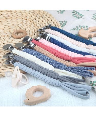 Kowlone Pacifier Clip for Baby Boys Girls Braided Pacifier Straps Binky Clips Chain Leash Holder Handmade Baby Shower Birthday Christmas 2 Pack(Pink Bean Paste Red) A: Pink Bean Paste Red - Buy Online on SooperMarket.com