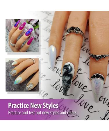 Silicone Practice Half Hand for Acrylic Nails by Nail Nobility - Ideal for Nail Techs - Flexible, Reusable, Realistic Design - Buy Online on SooperMarket.com