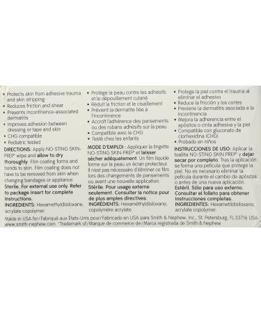 Smith and Nephew No Sting Prep Wipes - Box of 50 Wipes | Gentle and Effective Skin Prep - Buy Online on SooperMarket.com