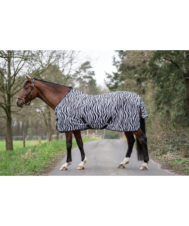 HKM Zebra Fly Rug - Cross Strap - White/Black - International Shipping Available - Buy Online on SooperMarket.com