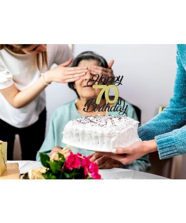 Shop Sumerk 70th Birthday Cake Attachments - Gold & Black Decorations Perfect Party Accessories - Buy Online on SooperMarket.com
