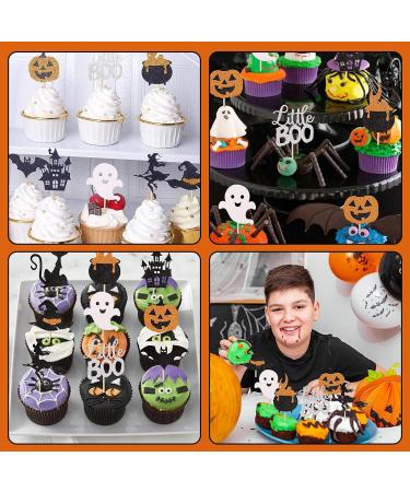 Cosswe Cupcake Toppers Pack of 18 Glitter Halloween Cupcake Topping - Buy Online on SooperMarket.com