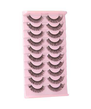 Wiwoseo 3D Russian Strip Lashes - Natural Look, 15MM Wispy & Fluffy, 10 Pairs - Buy Online on SooperMarket.com