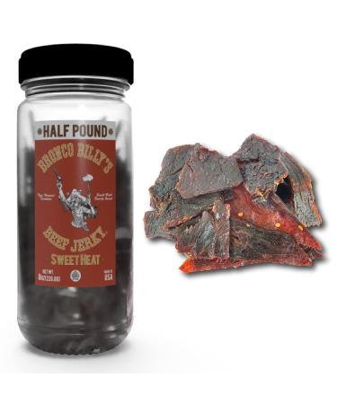 Bronco Billy's Beef Jerky Sweet Heat Half Pound Jar