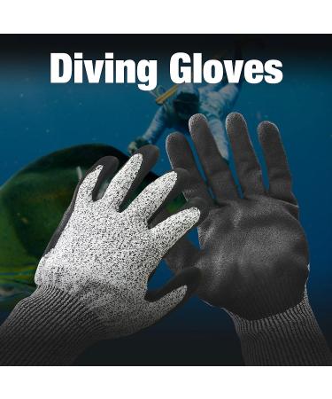 ELFGO Cut Resistant Diving Scuba Gloves - Ergonomic Water Gloves for Spearfishing, Surfing, Fishing (Extra Large) - Buy Online on SooperMarket.com