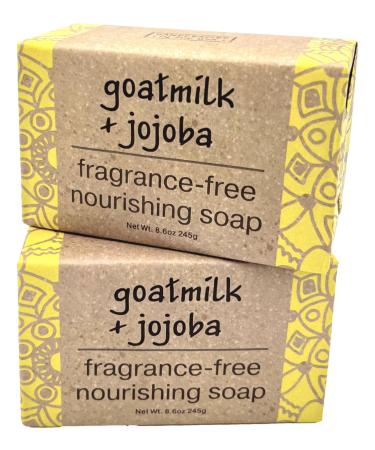 Greenwich Bay Trading Co Goatmilk and Jojoba Essential Oil Nourishing Bath Bar Soap Set of 2 8.6 Ounces Each