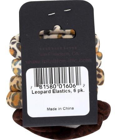 SMOOTHIES Leopard Elastics 6pk - Set of 6 Hair Ties - Buy Online on SooperMarket.com