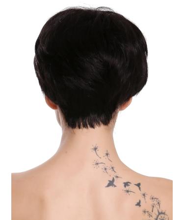 Buy WIG ME UP RGH-6994-HH-1B Human Hair Short Bob Wig - Black Wavy Ladies Wig with Combs | International Shipping Available - Buy Online on SooperMarket.com