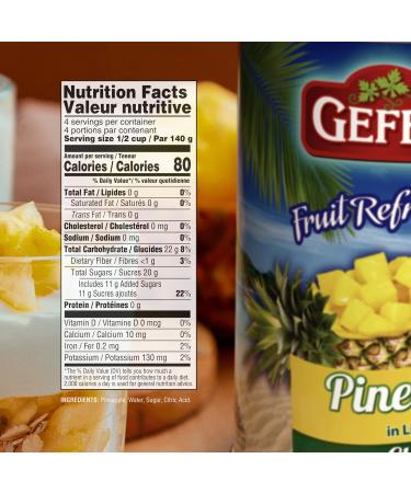 Gefen Pineapple Chunks 20oz (4 Pack) | Canned Fruit Snack - Buy Online on SooperMarket.com