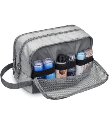 WANDF Water-Resistant Nylon Travel Toiletry Bag for Men and Women - Lightweight Dopp Kit (A-Grey) - Buy Online on SooperMarket.com