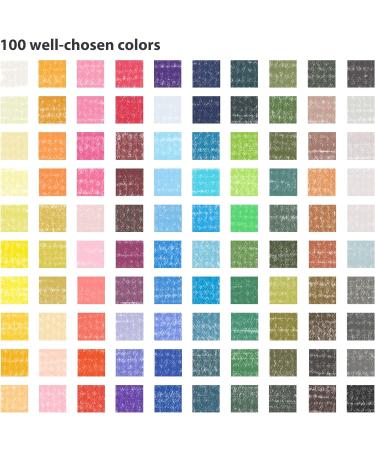 100pc Wooden Case Soft Pastel Art Set | Colour Block Square Chalk Pastels for Drawing and Blending | Assorted Colors Art Supplies for Artists - Buy Online on SooperMarket.com