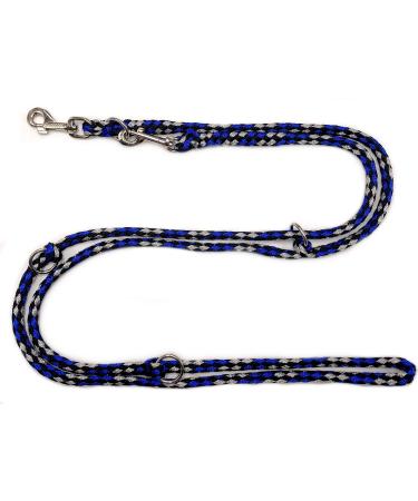 Dog leash Double Leash Practice line for medium dogs up to 45 kg over 39 colors very stable (2.80 m New York) 2.80 m black and gray blue