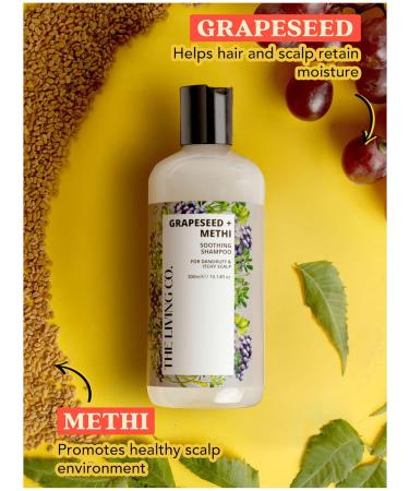 Soothing Grapeseed & Methi Shampoo for Dandruff Relief | 300ml - International Shipping - Buy Online on SooperMarket.com