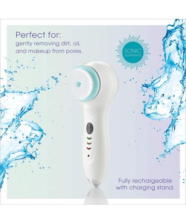 True Glow by Conair Sonic Facial Brush | Waterproof & Rechargeable | 2 Brush Heads - Buy Online on SooperMarket.com
