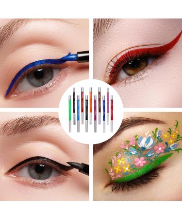 BELLIFFY 12 Pcs 1 Set Shadow Set Creative Eyeliners Waterproof Eyeliner Makeup Kit Colorful Plastic - Buy Online on SooperMarket.com