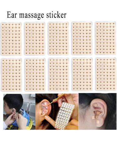 600pcs Ear Massage Stickers - Disposable Acupuncture Ear Seeds & Plaster Bean Acupoint Massage Tool for Wellness - Buy Online on SooperMarket.com