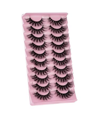 Josiezoey Fluffy Wispy Mink False Eyelashes - Natural Look, Light Volume | 10 Pairs Pack - D2-11-20mm-CAT - Buy Online on SooperMarket.com
