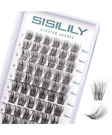 Cluster Lashes SISILILY Individual Lashes 72 Lash Clusters C D Curl Individual Cluster eyelashes DIY Lash Extensions Reusable False Eyelashes Wispy Fluffy Individual Lashes 10-16mm Length (DM20-mix) 72 clusters-DM20