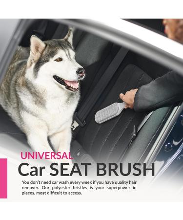 Pet Hair Remover - Double-Sided Brush for Couch Furniture Clothing Car Seat & Carpet - Self-Cleaning Fur Lint Brush for Dog & Cat Hair - New Grey - Buy Online on SooperMarket.com