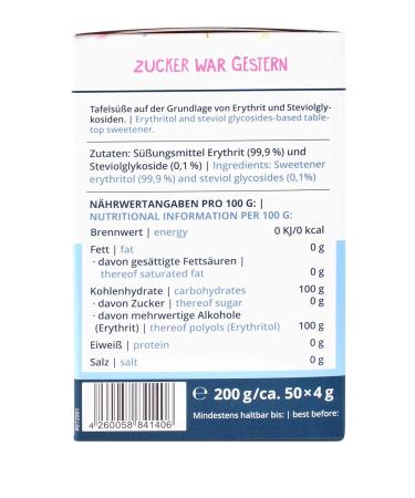 Buy No Sugar Erythritol + Stevia - Calorie-Free Natural Sweetener for Cooking & Baking | 1:1 Sugar Substitute - Buy Online on SooperMarket.com