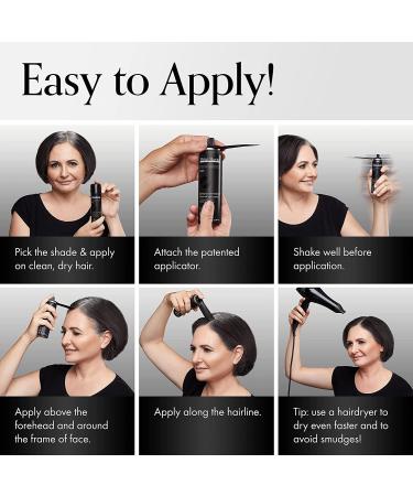 Michel Mercier Hair Root Touch Up Spray: Fast & Easy Grey Hair Cover Up for Women & Men, Instant Gray Coverage - Black - Buy Online on SooperMarket.com